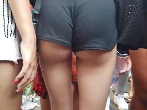 Party girl's extraordinary small ass in tiny shorts Picture 8