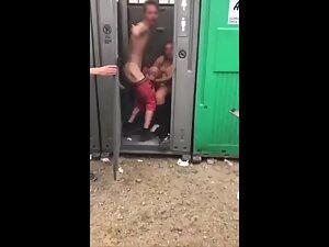 Couple busted while fucking in public toilet Picture 3