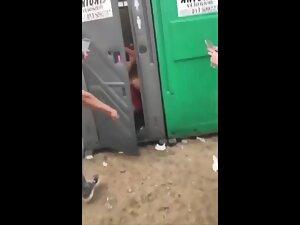 Couple busted while fucking in public toilet Picture 6