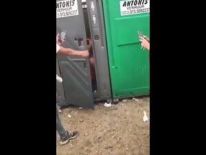 Couple busted while fucking in public toilet Picture 7