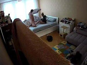 Spying on husband wanting sex as soon as wife walks in Picture 3