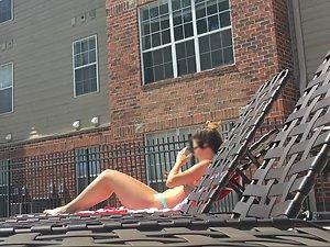 Two hot girls by the swimming pool Picture 1