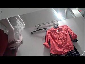 Peeping a girl in thong trying out clothes Picture 3