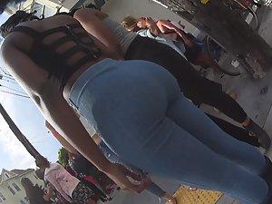 Skinny black girl got a phat ass