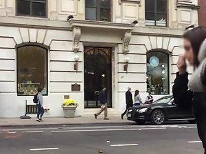 Ass in panyhose visible because of her backpack Picture 7