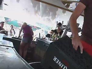 Busty waitress has to dig for cold drinks Picture 3