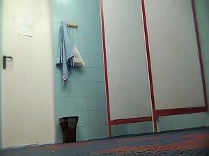 Milf got spied in a female locker room Picture 2