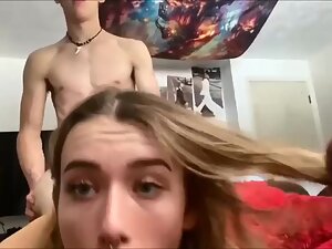 Horny girl gets a long finger bang and quick fuck Picture 8