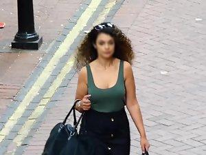 Big tits bounce with every step she makes Picture 1