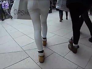Following a firm butt in white pants Picture 4
