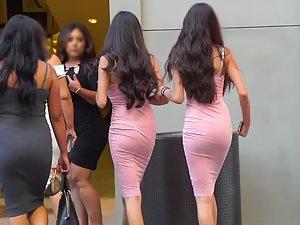 Beautiful twin sisters in matching pink dresses Picture 8
