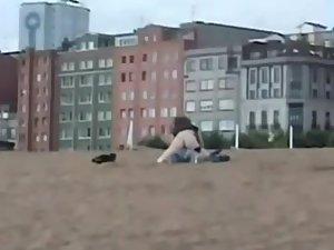 Teen couple fucking at a beach Picture 7