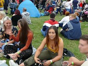 Focusing on big boobs of a party girl Picture 2