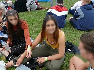 Focusing on big boobs of a party girl Picture 4