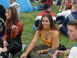 Focusing on big boobs of a party girl Picture 7