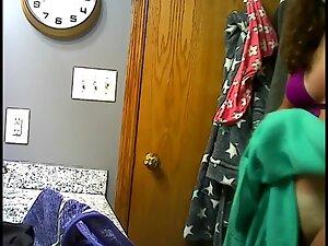 Spying on naked sister's tan lines in bathroom Picture 2