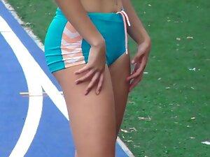 Cameltoe in shorts of a hot athlete girl Picture 2