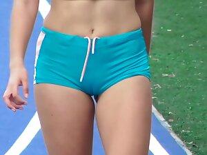 Cameltoe in shorts of a hot athlete girl Picture 3