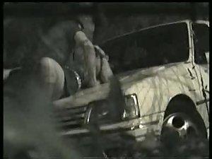 Sneaky voyeur spies sex on a car hood Picture 8