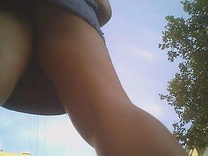 Checking out young ass in upskirt Picture 6