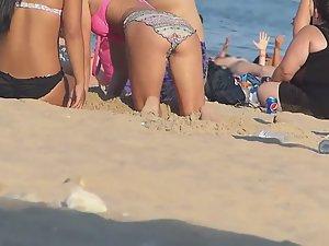 Sexy teens playing in the sand Picture 2