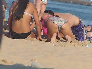 Sexy teens playing in the sand Picture 5