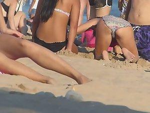 Sexy teens playing in the sand Picture 6