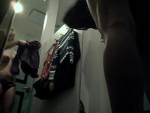 Peeping on incredibly big young boobs Picture 7