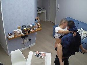 Spying on horny couple exploring new sex poses at home Picture 1