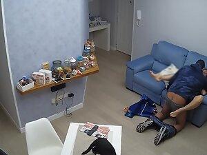 Spying on horny couple exploring new sex poses at home Picture 4