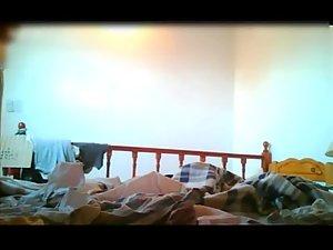 Hidden camera spying her in the morning Picture 2
