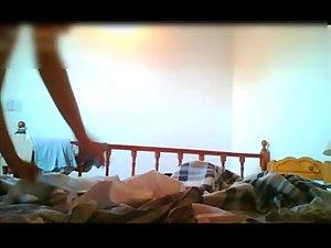 Hidden camera spying her in the morning Picture 3