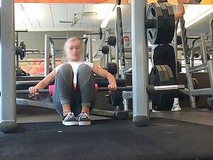 Sexy and strong blonde checked out in gym Picture 6