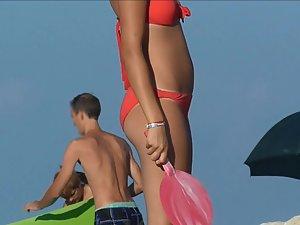 Hot teen playing and dancing on the beach Picture 5